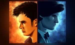 Fire and ice - closeup faces by Ashqtara